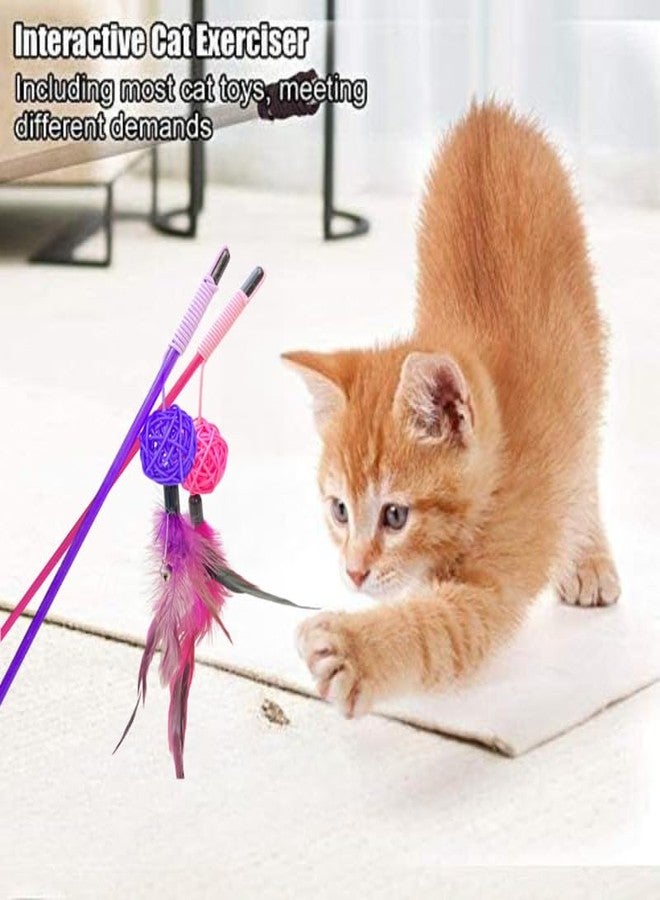 KittuPet Premium Cat Toy Interactive Cat Toys Cat Teaser Wand Pet Toy for Cat Activity Fishing Rod with Mouse Natural Feathers Cat Toys for Kittens to Play Cat Games and Toys Mouse Toy - Image 5